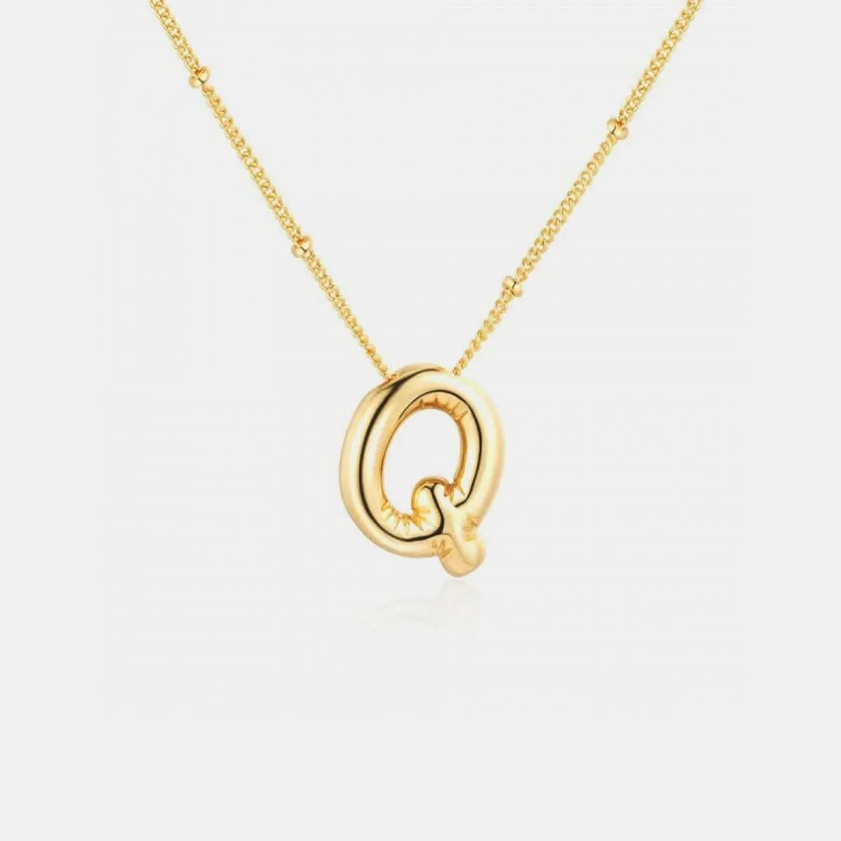 Gold initial charm necklace - personalized elegance - Love Salve